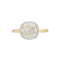 CROWN & ROYAL 14K Yellow Gold Diamond Flower Ring - Crown & Royal