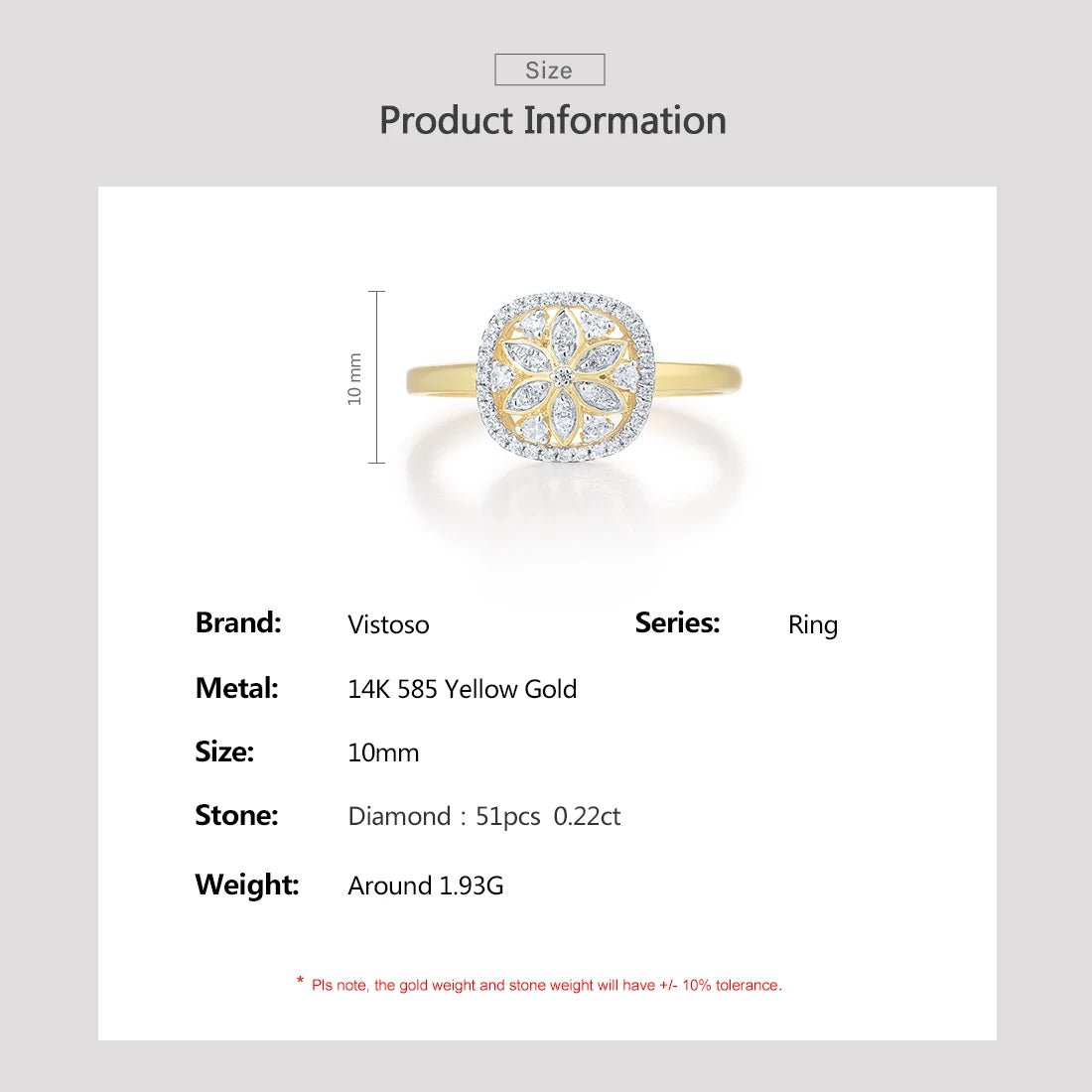 CROWN & ROYAL 14K Yellow Gold Diamond Flower Ring - Crown & Royal