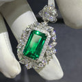 Real 9K Gold 6.56CT Colombia Emerald Gemstone Pendant - Crown & Royal